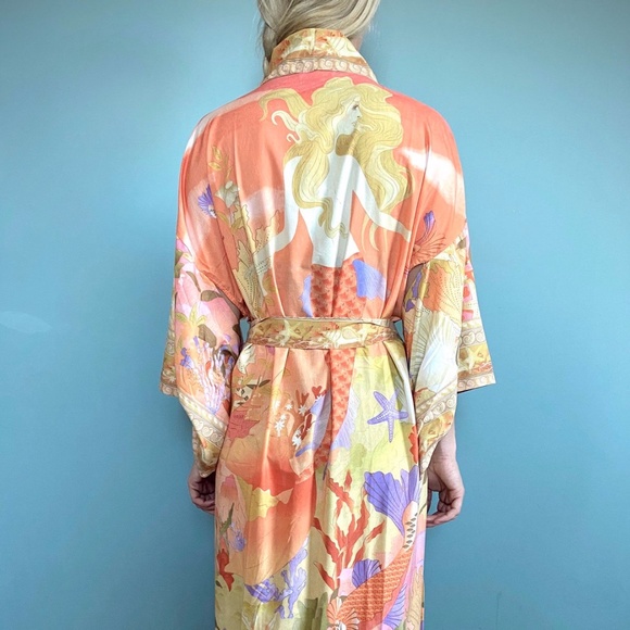 For Love Bell Other - Vivid Orange Mermaid Kimono
